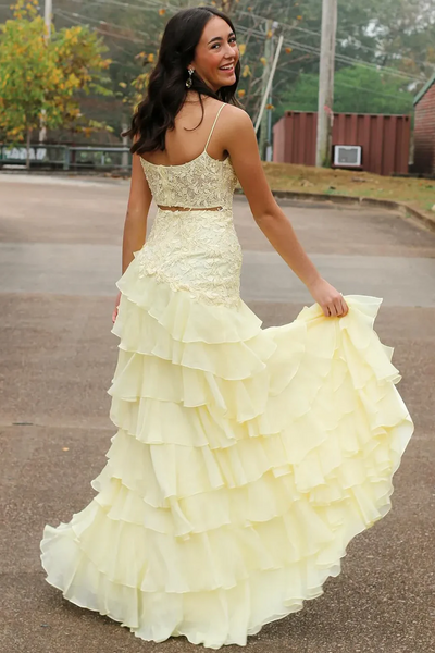Straps Lace Girl Graduation Party Dresses, Puffy Appliques 2025 Newest Long Prom Dresses, Formal Dresses