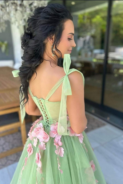 A-line Newest 2025 Long Prom Dresses, Appliques Elegant Girl Party Dresses, Fashion Formal Dresses