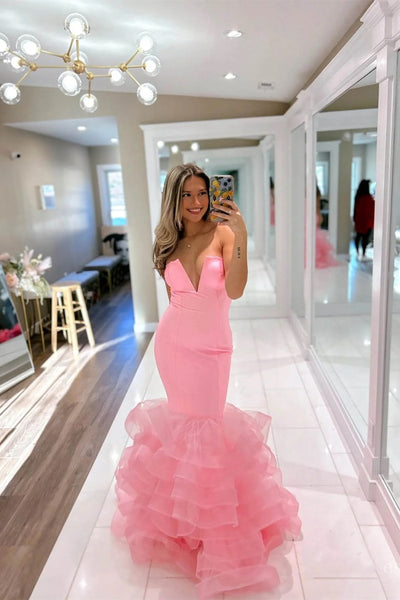 Fashion Mermaid Design Newest Long Prom Dresses, Puffy Girl Party Dresses, Wedding Guest Dresses
