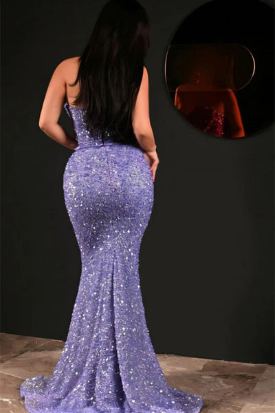 Sweetheart Shiny Mermaid Prom Dresses, Sexy Long Prom Dresses, Newest Prom Dresses