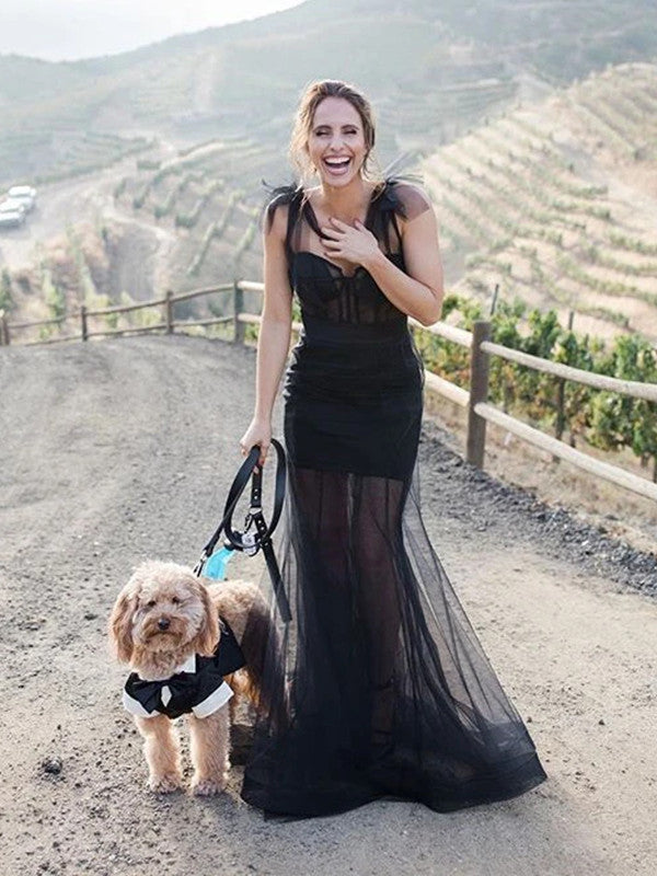 Long Simple Tulle Prom Dresses, Cheap Prom Dresses, 2020 Long Prom Dresses