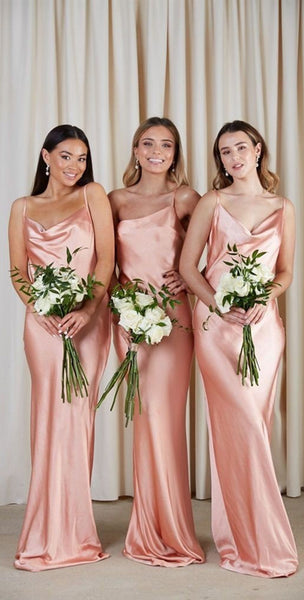 2020 Popular Wedding Guest Dresses， Simple Long Bridesmaid Dresses