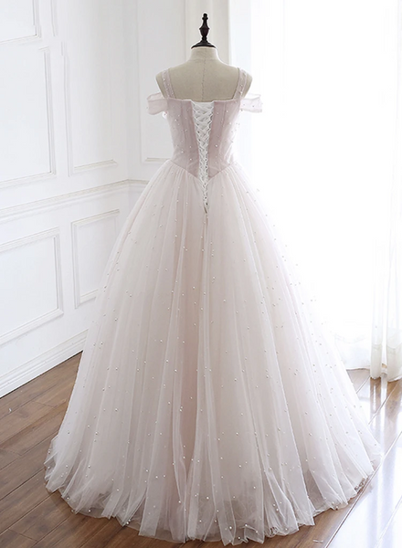 A-line Beaded Wedding Dresses, Elegant Wedding Dresses, 2020 New Wedding Dresses