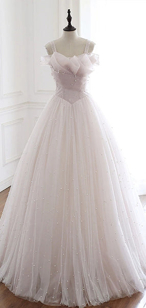 A-line Beaded Wedding Dresses, Elegant Wedding Dresses, 2020 New Wedding Dresses