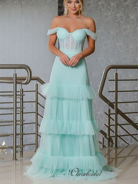 Newest Long 2020 Prom Dresses, Off Shoulder Fashion Prom Dresses, Prom Dresses