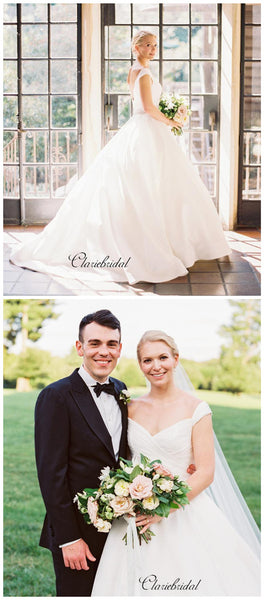 A-line Wedding Dresses, Off Shoulder Wedding Dresses, Bridal Gowns