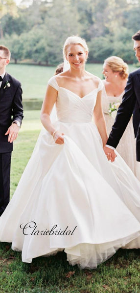 A-line Wedding Dresses, Off Shoulder Wedding Dresses, Bridal Gowns