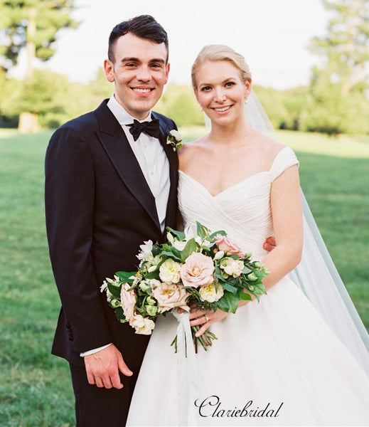 A-line Wedding Dresses, Off Shoulder Wedding Dresses, Bridal Gowns