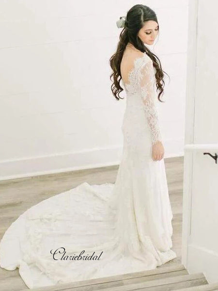 Popular Lace Wedding Dresses, Long Sleeves New Wedding Dresses