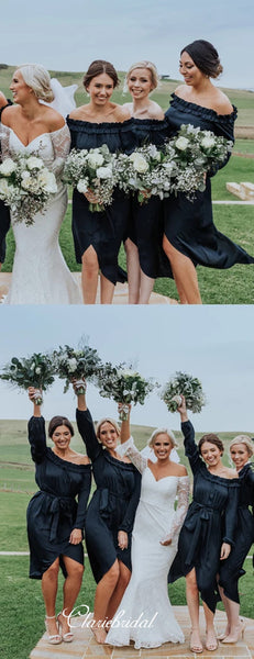 Popular Long Sleeves Off The Shoulder Bridesmaid Dresses