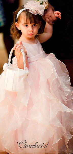 Cute Princess Organza Flower Girl Dresses, A-line Flower Girl Dresses