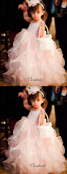 Cute Princess Organza Flower Girl Dresses, A-line Flower Girl Dresses