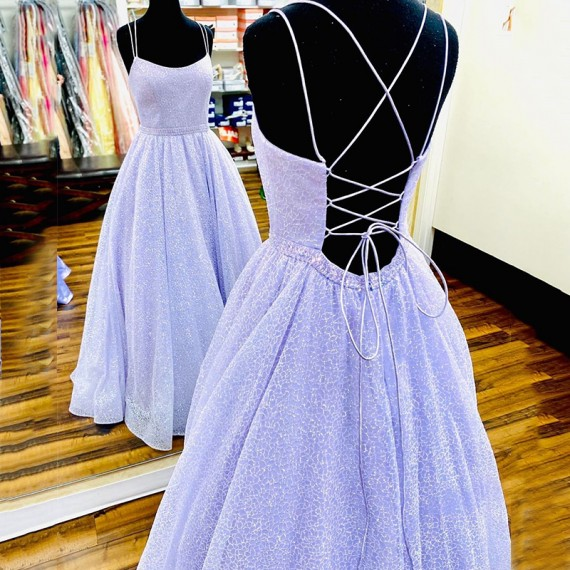 Lovely Lilac Sequin Tulle Prom Dresses, Shiny Prom Dresses, 2020 Popular Prom Dresses