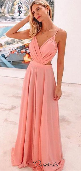 Sexy Spaghetti Straps Long Evening Party Prom Dresses, Fashion 2020 Prom Dresses