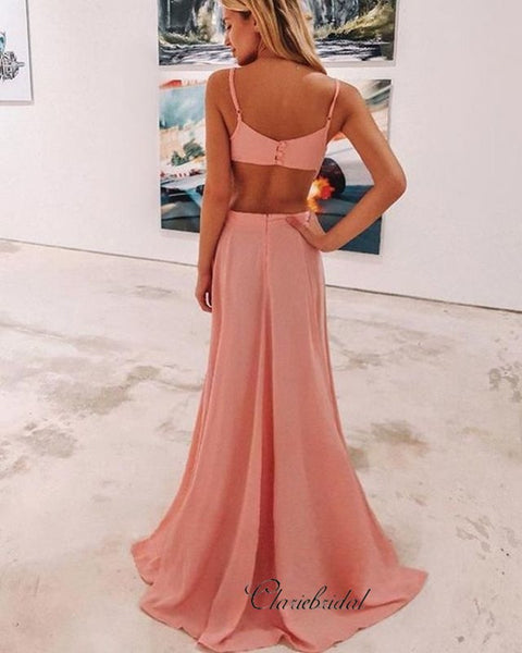 Sexy Spaghetti Straps Long Evening Party Prom Dresses, Fashion 2020 Prom Dresses