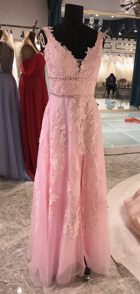 Popular Lace Long Prom Dresses, Fancy Newest Lace Prom Dresses 2020