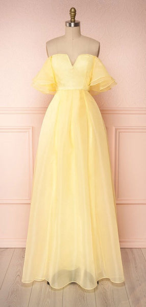 2020 Newest Simple Long Prom Dresses, Off Shoulder Cheap Prom Dresses