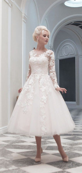 Long Sleeves Lace Wedding Dresses, New Fahion Wedding Dresses