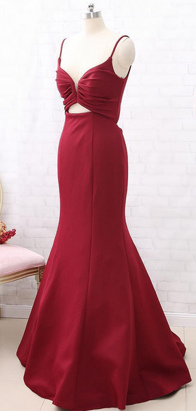 Spaghetti Straps Long 2020 Prom Dresses, Mermaid Prom Dresses, Evening Party Dresses