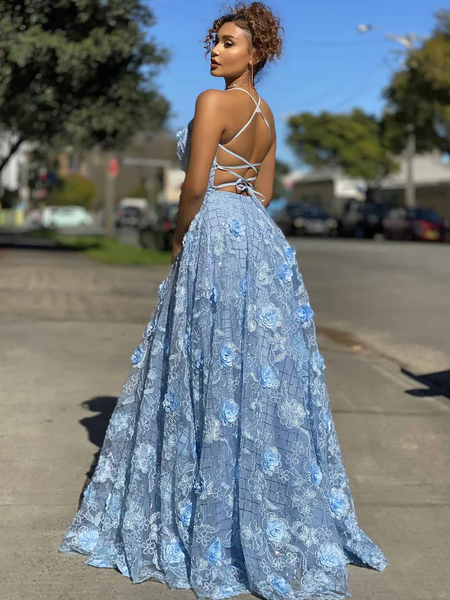 Elegant A-line Newest Prom Dresses, POpular Lace 2023 Long Prom Dresses, Graduation Prom Dresses