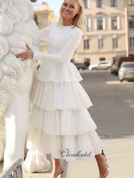 Long Sleeves Wedding Dresses, Fluffy Wedding Dresses, Newest Wedding Dresses