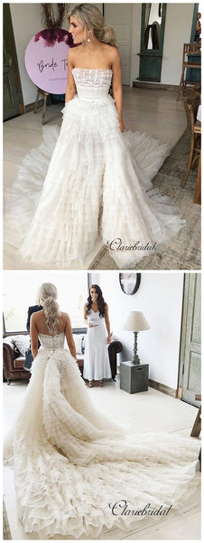 Strapless A-line Wedding Dresses, Fluffty Fancy Wedding Dresses