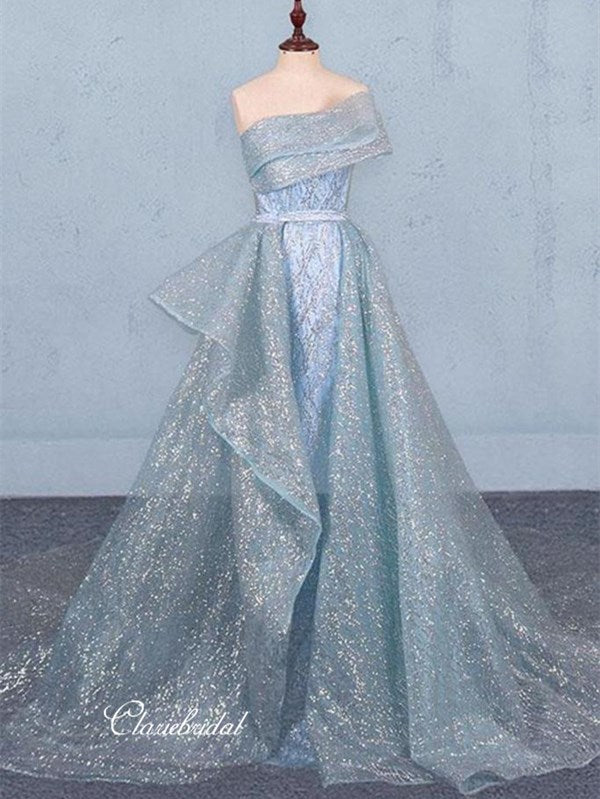 Glitter Fashion Long Prom Dresses, Elegant 2020 Newest Prom Dresses, Fancy Prom Dresses