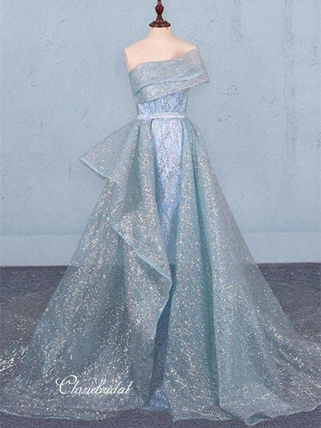 Glitter Fashion Long Prom Dresses, Elegant 2020 Newest Prom Dresses, Fancy Prom Dresses