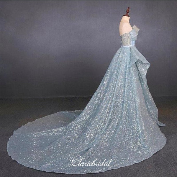 Glitter Fashion Long Prom Dresses, Elegant 2020 Newest Prom Dresses, Fancy Prom Dresses