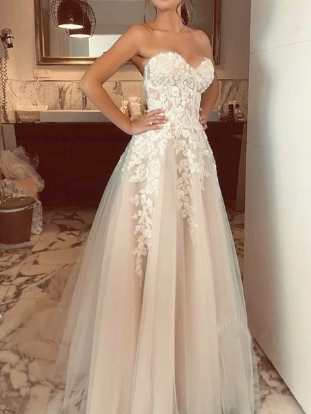 Newest Lace Fashion Wedding Dresses,A-line 2020 Wedding Dresses