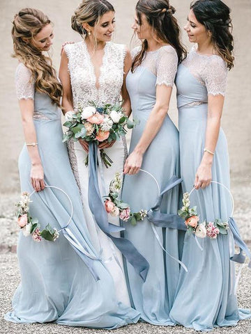 Fancy Lace 2020 Long Bridesmaid Dresses, Newest Wedding Guest Dresses