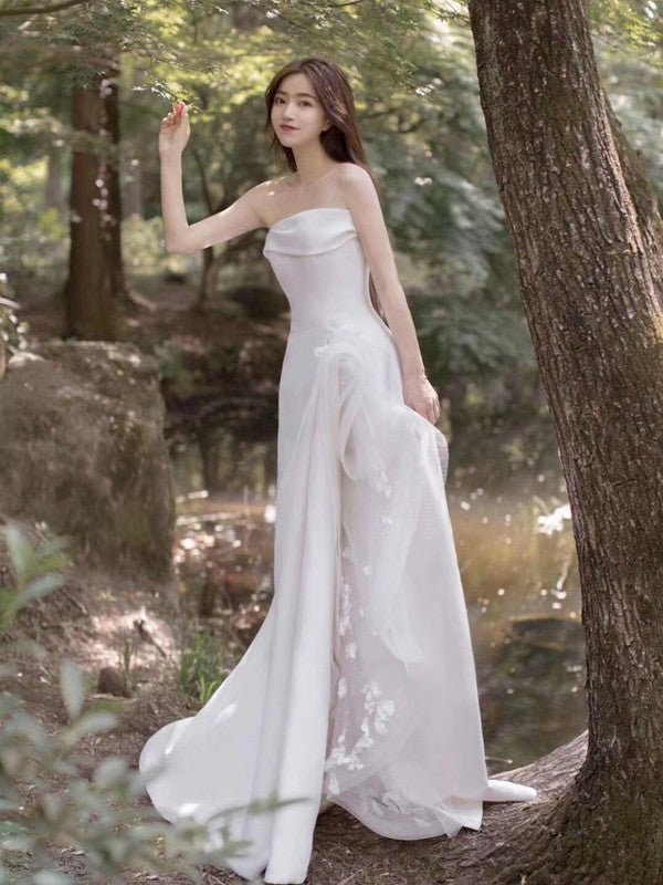 Fancy Strapless Wedding Dresses, Unique Design Fashion 2020 Wedding Dresses