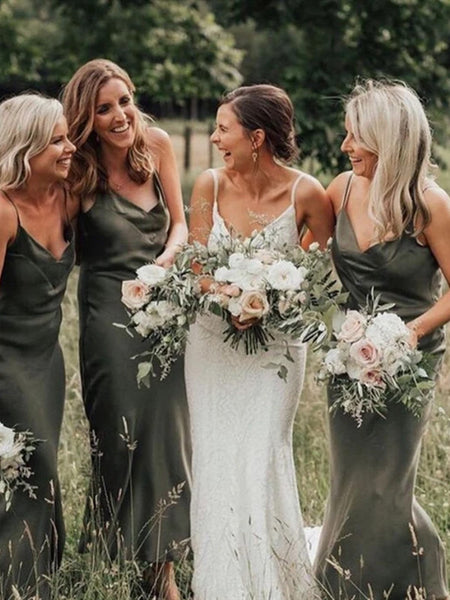 Simple Newest Bridesmaid Dresses, Straps Wedding Guest Dresses, Bridesmaid Dresses