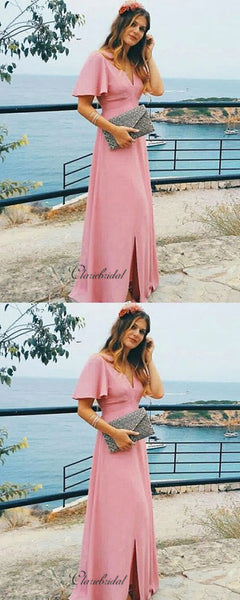 Chiffon A-line Bridesmaid Dresses, Popular Simple Bridesmaid Dresses