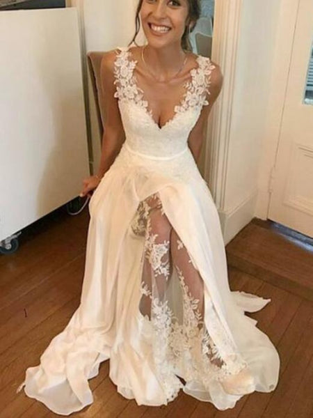 Cheap Lace Wedding Dresses, Newest Wedding Dresses, Beach Wedding Dresses