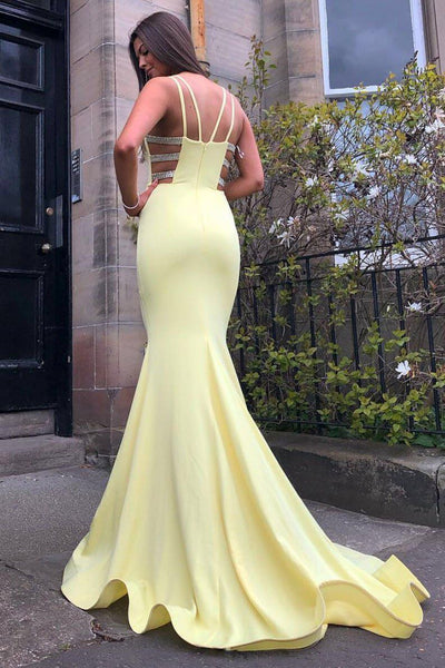 Mermaid Beaded Fashion Long 2020 Prom Dresses, Newest Popular Long Prom Dresses