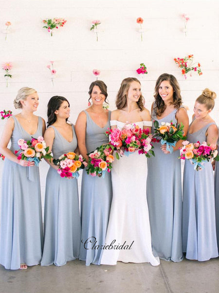 Blue A-line Bridesmaid Dresses, Popular Bridesmaid Dresses