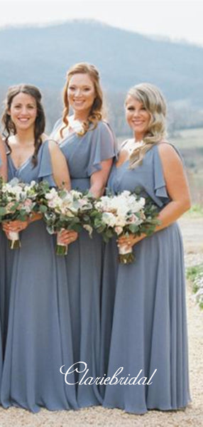 New Trendy Chiffon Bridesmaid Dresses, Elegant Bridesmaid Dresses