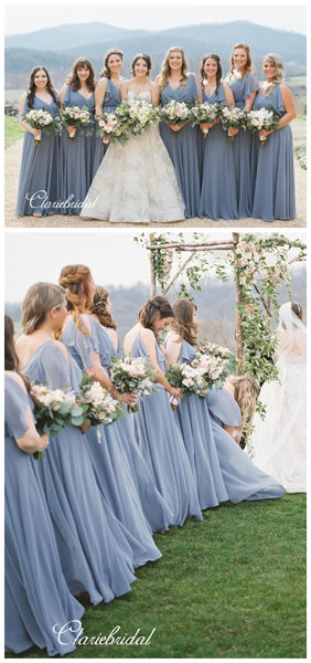 New Trendy Chiffon Bridesmaid Dresses, Elegant Bridesmaid Dresses