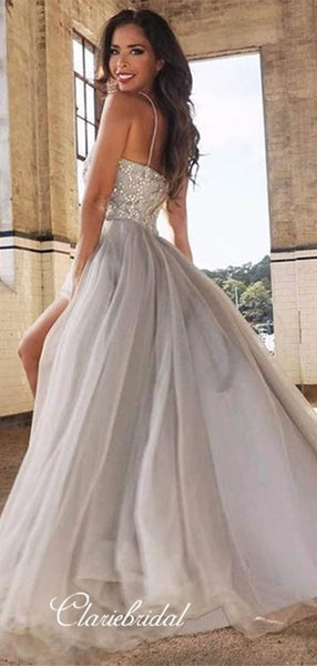 Sweetheart Beaded 2020 Newest Prom Dresses, Evening Party Long A-line Prom Dresses