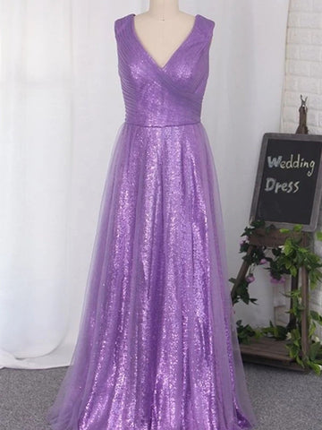 2020 Newest Long Bridesmaid Dresses, Sequins Popular Wedding Guest Dresses