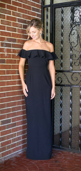 Off The Shoulder Simple Prom Dresses, 2020 Long Prom Dresses