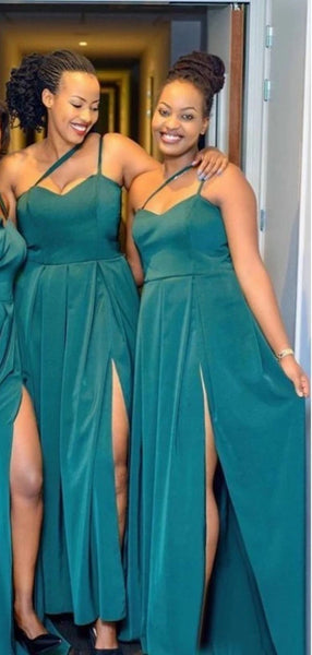One Shoulder Slit Long Bridesmaid Dresses, Newest 2020 Wedding Guest Dresses