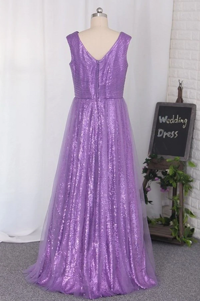 2020 Newest Long Bridesmaid Dresses, Sequins Popular Wedding Guest Dresses