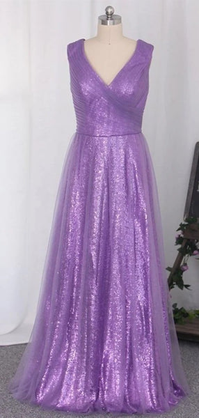 2020 Newest Long Bridesmaid Dresses, Sequins Popular Wedding Guest Dresses