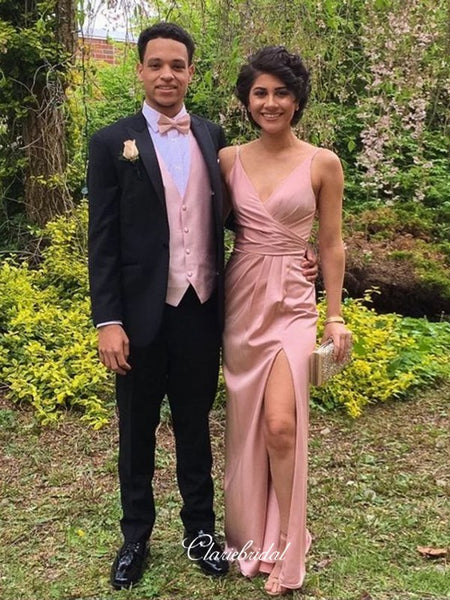 Slit Mermaid Popular Newest 2020 Prom Dresses, Simple Cheap Long Prom Dresses