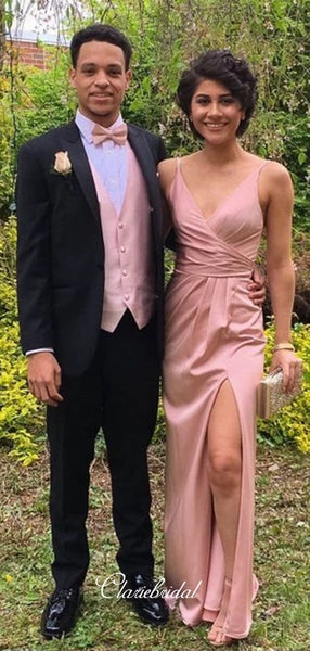 Slit Mermaid Popular Newest 2020 Prom Dresses, Simple Cheap Long Prom Dresses