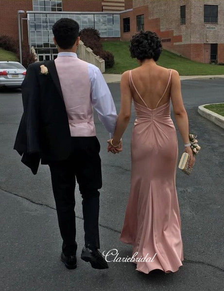 Slit Mermaid Popular Newest 2020 Prom Dresses, Simple Cheap Long Prom Dresses
