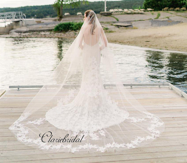 Spaghetti Straps Lace Wedding Dresses, Sexy Open Back Wedding Dresses