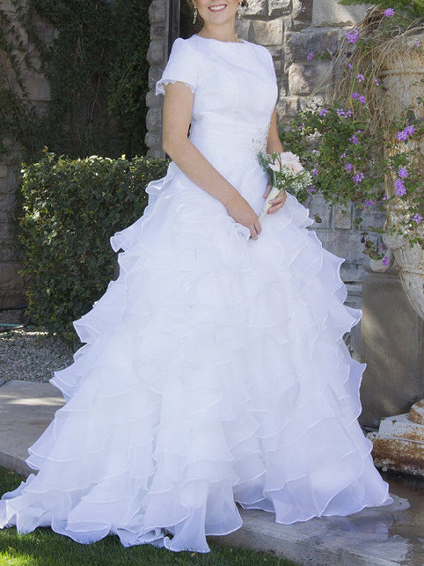 Elegant A-line Wedding Dresses, Fluffy Newest Bridal Gowns, Wedding Dresses